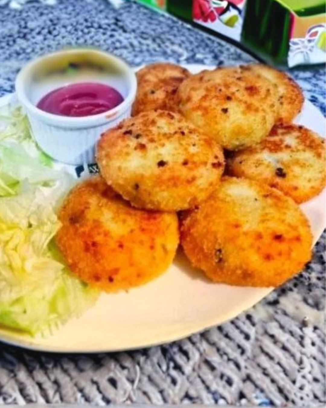 Namak Mirch Batata Chaap Chicken frozen box of 12 spiced potato and chicken patties