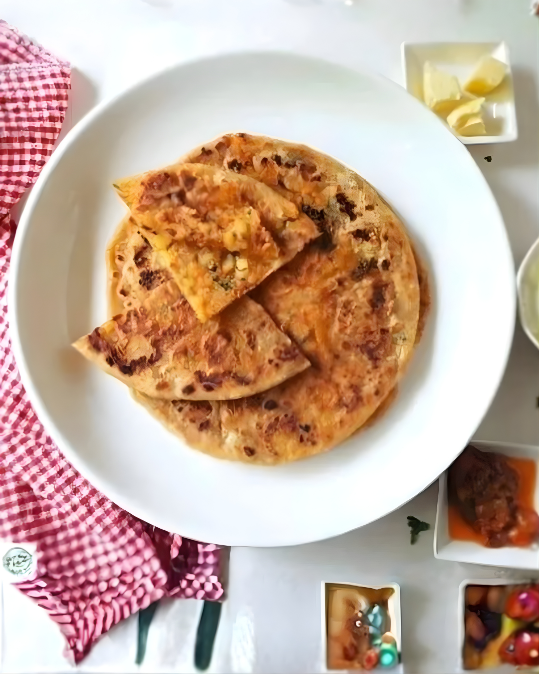 Namak Mirch Aloo Parathas frozen pack of 5 whole wheat parathas with spiced potato filling