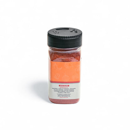 Namak Mirch Cajun Seasoning jar back with ingredients and usage directions