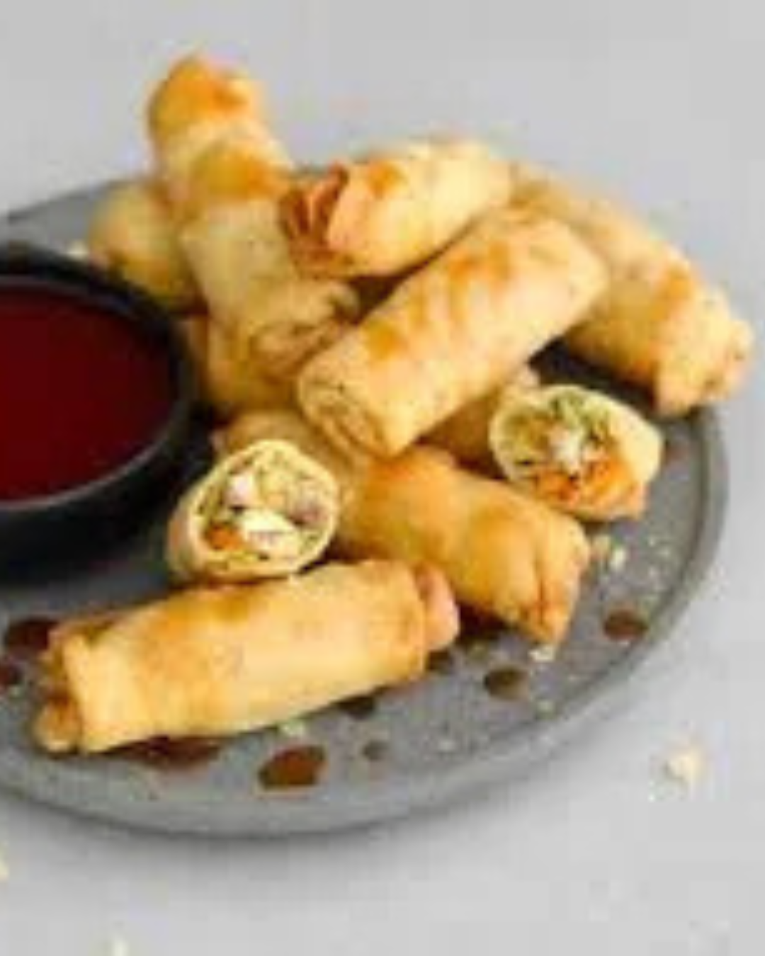 Namak Mirch Chicken Spring Rolls frozen box of 12 golden crispy rolls