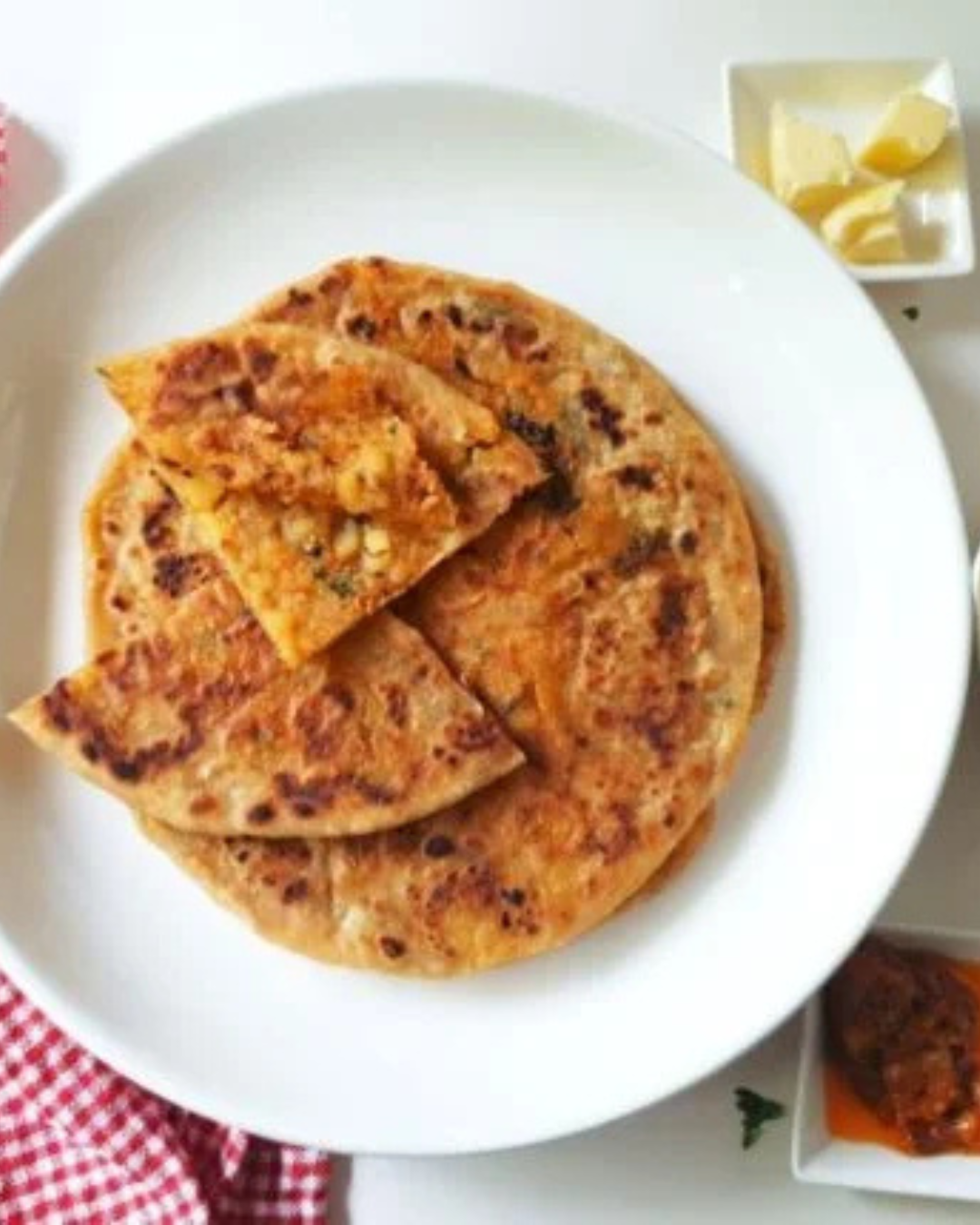 Namak Mirch Chicken Parathas frozen pack of 5 whole wheat parathas with spiced chicken filling