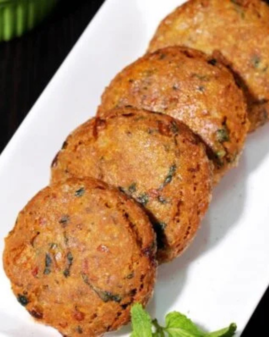 Namak Mirch Chicken Resha Kababs frozen box of 12 shredded chicken spiced patties
