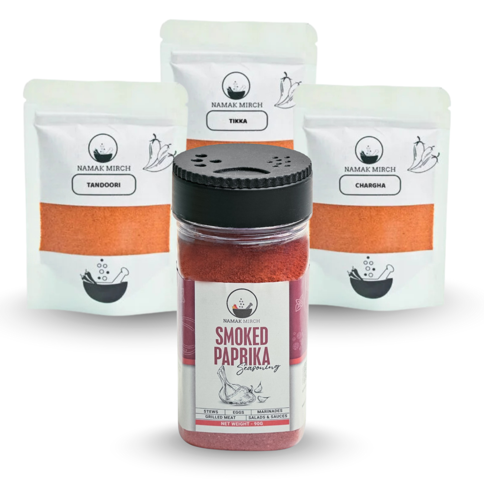 Namak Mirch Chicken Marinades gift box set with Smoked Paprika seasoning and three recipe mix packs